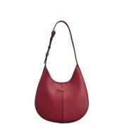 Tod's Körsbärs Läder Hobo Väska Red, Dam