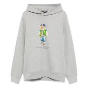 Ralph Lauren Polo Bear Hoodie Ljusgrå Bomull Gray, Herr