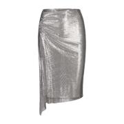 Paco Rabanne Mesh Draperad Silverkjol Gray, Dam