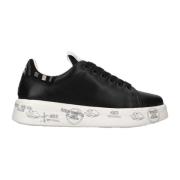 Premiata Svarta Sneakers Stiligt Modell Black, Dam