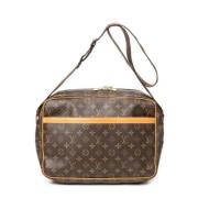 Louis Vuitton Vintage Pre-owned Belagd canvas axelremsvskor Brown, Dam