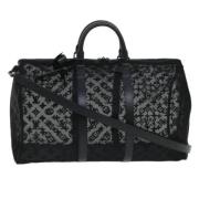 Louis Vuitton Vintage Pre-owned Nylon handvskor Black, Dam