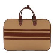 Yves Saint Laurent Vintage Pre-owned Canvas handvskor Beige, Dam