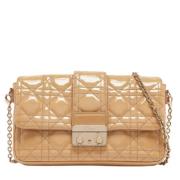 Dior Vintage Pre-owned Laeder kuvertvskor Beige, Dam