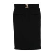 Blugirl Svart Pennkjol Guld Logo Black, Dam