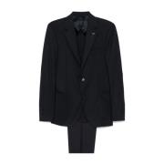 Lardini Textured Blazer och Byxor Set Gray, Herr