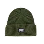 MC2 Saint Barth Vinter Ribbstickad Beanie Mössa Green, Herr