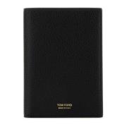 Tom Ford Stilren svart läder passfodral Black, Herr