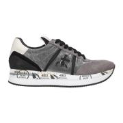 Premiata Silver Sneakers Stilfullt Design Gray, Dam