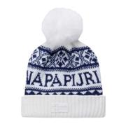 Napapijri Vit Nordisk Design Ull Beret White, Dam