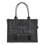 Marc Jacobs Svart Läder Toteväska Shopper Black, Dam