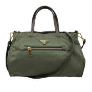 Prada Vintage Pre-owned Nylon prada-vskor Green, Dam