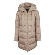 Herno Nude A-Shape Hooded Jacket Beige, Dam