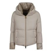 Herno Lyxig Nude & Neutrals Fjäderjacka Beige, Dam