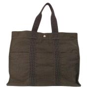 Hermès Vintage Pre-owned Canvas totevskor Gray, Dam