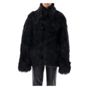 Misbhv Svart Faux Fur Oversize Jacka Black, Dam