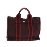 Hermès Vintage Pre-owned Canvas handvskor Red, Dam