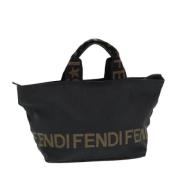 Fendi Vintage Pre-owned Nylon handvskor Black, Dam