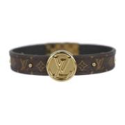 Louis Vuitton Vintage Pre-owned Laeder armband Brown, Dam