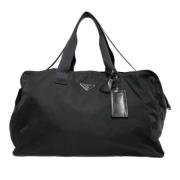 Prada Vintage Pre-owned Nylon axelremsvskor Black, Dam