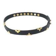 Louis Vuitton Vintage Pre-owned Laeder armband Black, Dam