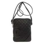 Chanel Vintage Pre-owned Laeder axelremsvskor Black, Dam