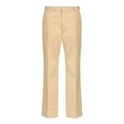 Maison Margiela Beige Bomull Straight Leg Byxor Beige, Herr