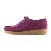 Nature Footwear Mörk Bär Mocka Snörskor Purple, Dam