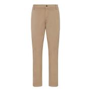 Boggi Milano Stretch Gabardine Bomullsbyxor Beige, Herr