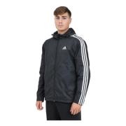 Adidas Svart Essentials 3-Stripes Vävd Jacka Black, Herr