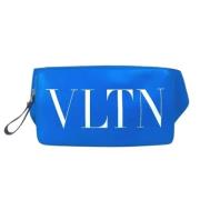 Valentino Vintage Pre-owned Laeder crossbodyvskor Blue, Dam