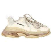 Balenciaga Vintage Pre-owned Polyester sneakers Beige, Herr