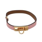 Hermès Vintage Pre-owned Laeder armband Pink, Dam