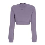 Nike Lätt Turtleneck Sweatshirt Chill French Terry Purple, Dam