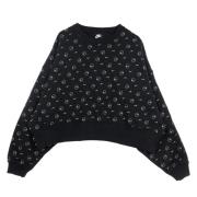 Nike Allover Print Crewneck Sweatshirt Svart/Guld Black, Dam