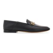 Salvatore Ferragamo Svarta platta loafers med Gancini-spänne Black, Da...