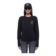 John Richmond Sweatshirt med logotyp Black, Dam