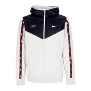 Nike Sportswear Full-zip Hoodie Light Bone/Black/White White, Herr