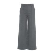 Second Female Snygga Wide Leg Grå Byxor Aw24 Gray, Dam