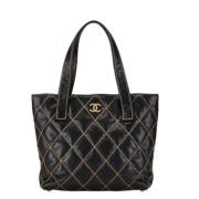 Chanel Vintage Pre-owned Laeder totevskor Black, Dam