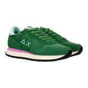 Sun68 Grön Ally Solid Nylon Sneakers Green, Dam