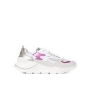 D.a.t.e. Kvinnors tekniska sneakers med läderdetaljer White, Dam