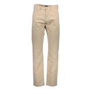 Gant Beige Bomullsjeans Byxa, 5-Fickor, Tube Ben, Logo Beige, Herr