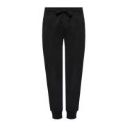 Dolce & Gabbana Svarta bomulls joggingbyxor med broderad logotyp Black...