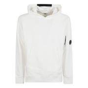 C.p. Company Vit Bomulls Sweatshirt Aw24 White, Herr