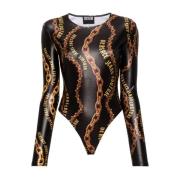 Versace Jeans Couture Svart Bodytopp för Kvinnor Black, Dam