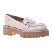 Baldinini Loafers in vanilla leather Beige, Dam