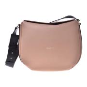 Baldinini Hobo bag in nude tumbled leather Beige, Dam