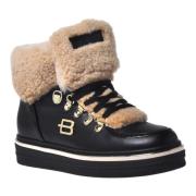 Baldinini Trainers in black suede and sheepskin Multicolor, Dam