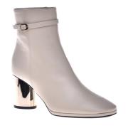 Baldinini Ankle boots in vanilla leather Beige, Dam